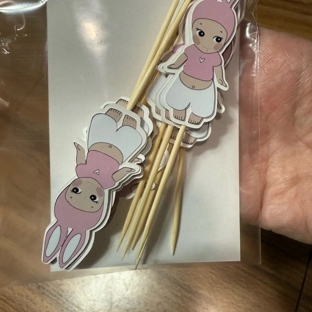 Sunny angels bunny cupcake Toppers